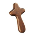 thumbnail image 4 of Cruz de madera para sostener la mano de la mano Cross decorativa Decorativa Tamaño de la palma Cross Cross Holding Cross Small For Table Christmas Marrón profundo, 4 of 8