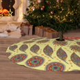 thumbnail image 2 of Cauagu 48" Christmas Tree Skirt Bohemia Pattern Christmas Tree Decorations Tree Mat for Xmas Decorations Occasion Holiday Home Decor -48", 2 of 7