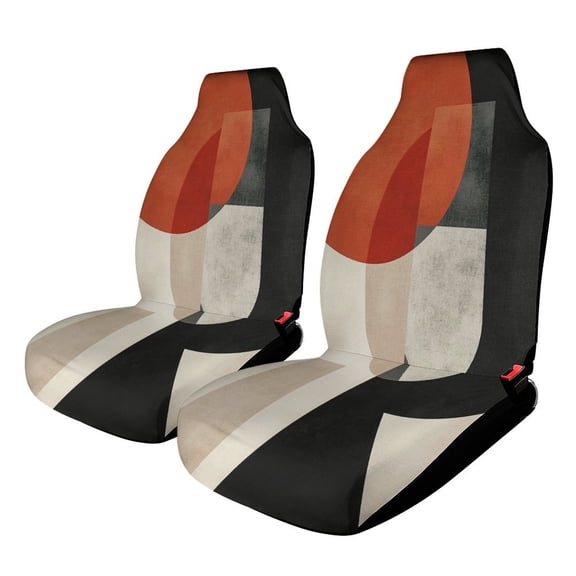 Luxury Geometric Set of 2Pcs Car Seat Covers Easy Clean Automobile Seat Protector Car Interior Accessories