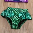 thumbnail image 5 of Qmyliery 3Pcs Girls Mermaid Bikini Set Lace Up 3D Swimsuits Fish Scales Triangle Briefs Bowknot Elastic Headband Summer Beachwear Suit, 5 of 7
