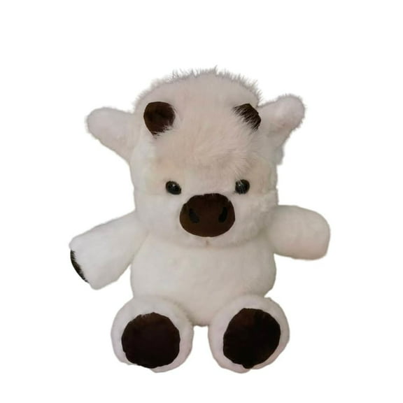 17" Highland Cow Plush Toy - Ultra Soft Stuffed Animal, Cute Scottish Cow Plushie for Nursery Decor & Kids Gift(White)