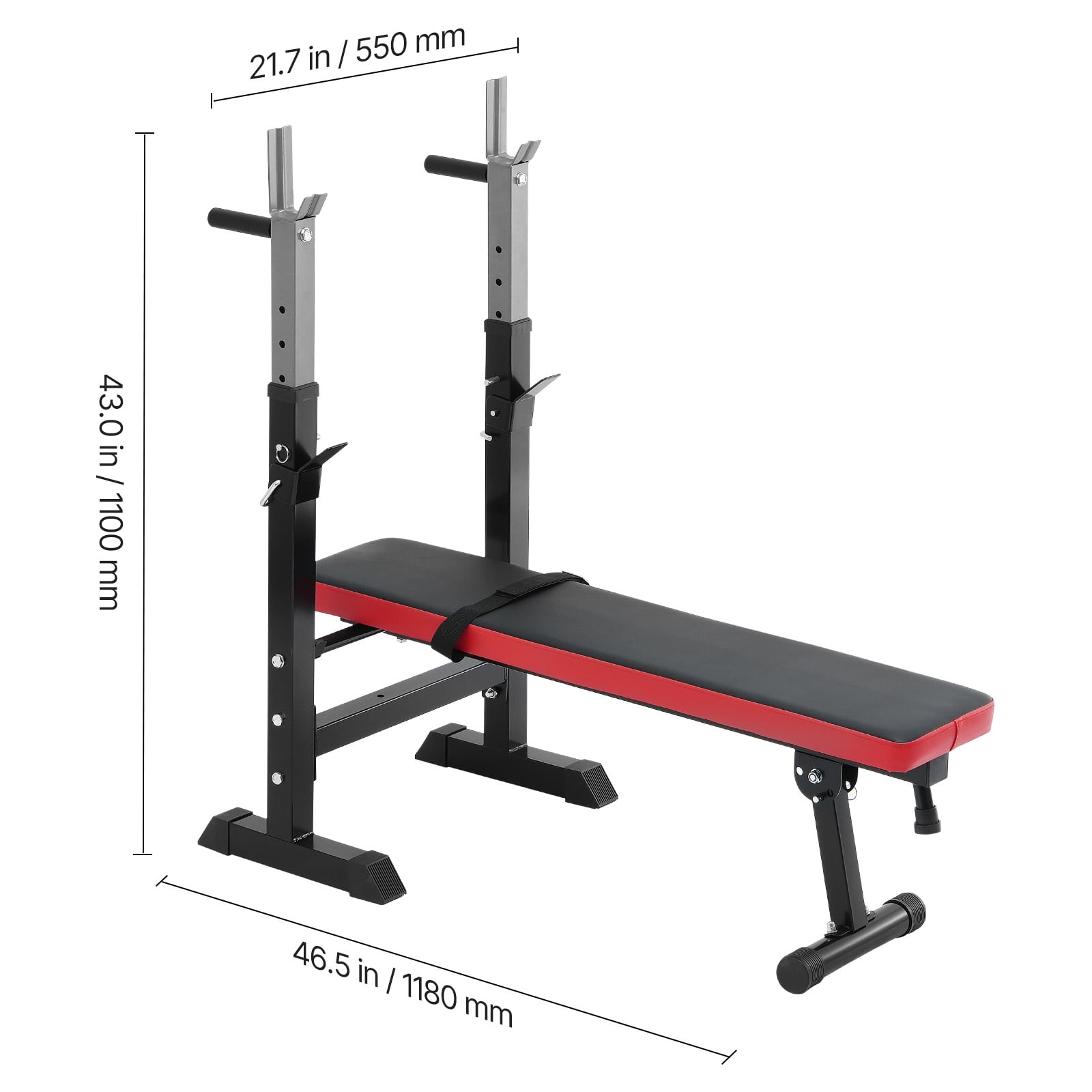 KFFKFF Strength Training Bench, Modifiable Workout Bench for Comprehensive Body Exercise, 400lbs Capacity Home Gym Fitness Bench, Rapid Foldable and Adjustable Weight Lifting Bench