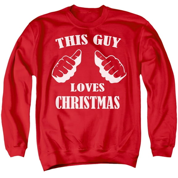 This Guy Loves Christmas Unisex Adult Crewneck Sweatshirt