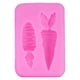 thumbnail image 1 of Fiudx Ofertas relámpago Decoración de pastel de fondant de zanahoria con forma de rábano y forma de mano de conejo de Pascua, 1 of 2