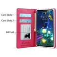 thumbnail image 4 of Case for LG V50, [Pink] Infolio Wallet Credit Card Slot ID Cover, View Stand [with Wrist Strap Lanyard] for LG V50 ThinQ, 4 of 6