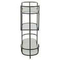 thumbnail image 5 of Uttermost Trolley Bar Tempered Glass and Marble Console in White/Satin Black, 5 of 7