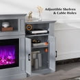 thumbnail image 2 of VINGLI Electric Fireplace Television Stand with Mantel, Gray, 85", 163.3 lbs, 2 of 9