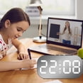thumbnail image 7 of Digital Alarm Clock 5 Level Dimmable Night Light Digital Clock Portable Desktop Alarm Clock with Temperature & Humidity Display Snooze Night Mode Small Desktop Clock, 7 of 7