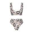 thumbnail image 5 of Daiia Cartoon Bear Brown Women's Bikini Set Two Piece Swimsuit High Waisted Bikini Adjustable Straps Bikini Perfect for Beach, Pool, and Summer Vacation-X-Large, 5 of 9