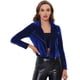 thumbnail image 1 of Chaqueta de motociclista Allegra K terciopelo Azul Real M, 1 of 5