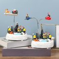 thumbnail image 2 of Christmas Village Scene Musical LED Light Rotating Ornament Snow Village Holiday gifts Kids, 2 of 9