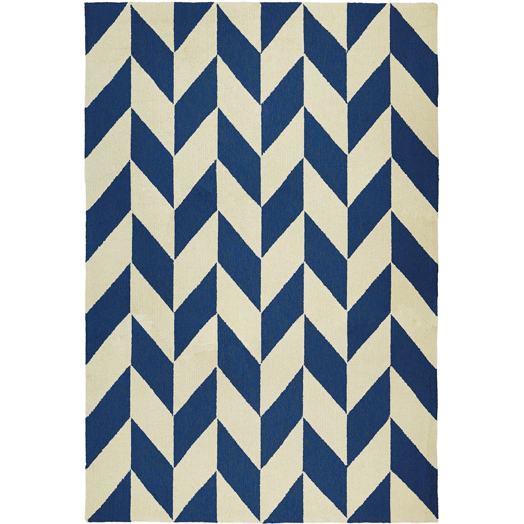 Couristan Covington Herringbone Rug, Navy/Ivory