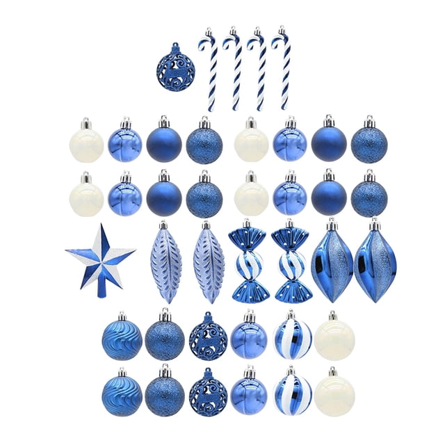 Juego de 40 piezas de adornos de bolas de Navidad, colgantes decorativos inastillables, decoración de de Navidad para celebración de año Macarena Bolas colgantes de árbol