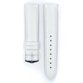 thumbnail image 2 of Hirsch Kansas Leather Watch Strap - White - L - 16mm / 14mm - Shiny Silver Buckle - Calf Leather Band, 2 of 9