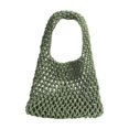 thumbnail image 4 of Woven Tote Bag 13x7.9 Inch Lightweight Cotton Rope Handbag Compact Hollow Woven Purse for Daily Beach Vacation Shopping Casual Use, 4 of 6