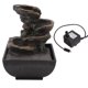thumbnail image 2 of Fuente de agua de escritorio de resina con sonidos relajantes para el hogar, la oficina o el hotel, fuente de cascada LED duradera de 4 niveles con enchufe estadounidense de 110 V para, 2 of 8