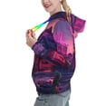 thumbnail image 2 of Uemuo Western Style Dinosaur Pattern Women's Hoodie with Eye-catching Drawstrings- Casual Pullover Hoodie with Kangaroo Pocket, Stylish Hooded Sweatshirt-X-Large, 2 of 7