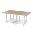 thumbnail image 2 of Wildridge Heritage 7-Piece 44"X72" Dining Set, Weathered Wood and White - Outdoor Weather Resistant Recycled Plastic Furniture for Patio, 2 of 5