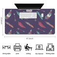 thumbnail image 5 of Long Mouse Pads for Desk,Feather and Arrow Pattern Desk Mats on Top Of Desks, Desk Mouse Pad Extra Large with 3mm Non-Slip Base and Stitched Edge for Gaming,Office,Work,Home 47.3"x23.6", 5 of 6