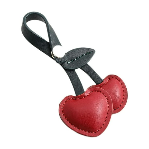 Dijes para bolsos, monederos, pequeños y encantadores accesorios decorativos para cumpleaños, niñas y Navidad. rojo