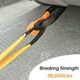 thumbnail image 4 of 2pcs 1/2" X 22" Soft Shackle Rope Synthetic Tow Recovery Black Strap 38000LBS, 4 of 8