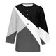 thumbnail image 4 of Tops de Algodón para las Mujeres Impreso Botón 3/4 Manga Suelta Tee, Suave Casual 3/4 Manga Superior, 4 of 4
