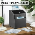 thumbnail image 2 of Suggestion Box with Slot and Lock - Wall Mounted Multi-Purpose Offering, Ballot Box with Lock - Metal Donation Drop Box with 25 Suggestion Cards, 2 Screws, 2 Expansion Bolts & 2 Keys (Black), 2 of 8