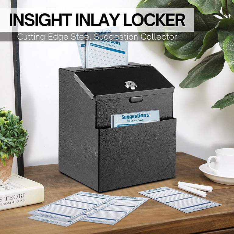 Suggestion Box with Slot and Lock - Wall Mounted Multi-Purpose
