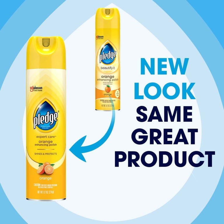 Pledge, Wood Polish, Aerosol, 9.7 oz, Orange Enhancing - Walmart.com