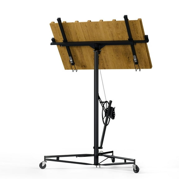 Towallmark 11FT 150LBS, Drywall Lift Heavy Duty, Sheetrock Jack Lifter for Ceiling, Rolling Drywall Panel Lifter with Lockable Caster Wheels, Construction Tools, Black