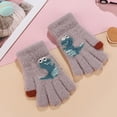 thumbnail image 2 of TAIAOJING Kids Winter Warm Sports Gloves Toddler Soft Cartoon Dinosaur Gloves Baby Boys Girls Knit Fingerless Mitten, 2 of 2