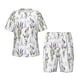 thumbnail image 1 of Balery Lavender Flowers Conjunto de Pijama Infantil de Manga Corta con Estampado – Ropa de Dormir de Algodón Suave-X-Large, 1 of 6