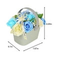 thumbnail image 3 of VALSEEL Home Decor Soap Flower Rose Portable Flower Basket, Decorative Gift for Season Of Graduation Teachers'Day Mother's Day, Table Center Piece Decoration Artificial Flower Set Ornaments, 3 of 6