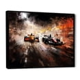 thumbnail image 2 of Designart "Speedy Formula One Car on Speedway III" Architecture Framed Wall Art - Modern Black Race Tracks Entryway Framed Wall Art Print, 2 of 6