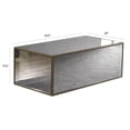 thumbnail image 2 of Maklaine 18.5"H Mirrored Modern Glass and MDF Coffee Table in Gold, 2 of 11