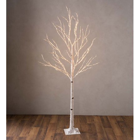 Plow & Hearth Large Indoor/Outdoor Birch Tree with 600 Warm White Lights