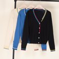 thumbnail image 4 of moda coreana korean style cardigan punto mujerchaqueta ropa de jersey abrigos en oferta con sueter 2024 jerseis abrigo primavera sweater rojo crochet, 4 of 5