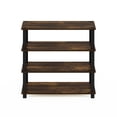 thumbnail image 3 of Furinno 4-Tier Turn-S-Tube Shoe Rack, Wood, Amber Pine and Black, 3 of 5