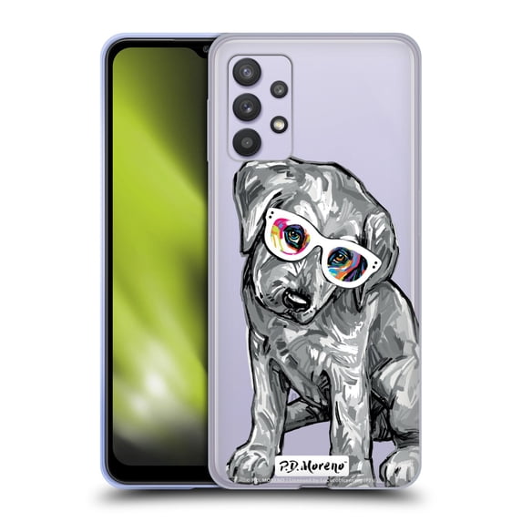 Head Case Designs Officially Licensed P.D. Moreno Black And White Dogs Labrador Retriever Soft Gel Case Compatible with Samsung Galaxy A32 5G / M32 5G (2021)