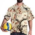 thumbnail image 4 of Tree Men's Casual Spread Collar Hawaiian Short Sleeve Button Down Summer Beach Tops, 4 of 6