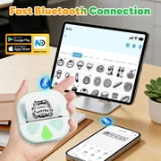 HKHKPI Mini Printer, Bluetooth Portable Inkless Thermal Pocket Sticker Printer with 3 rolls, Sticker Maker Machine for Notes Journal Kids Gift