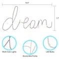 thumbnail image 2 of Loft Lyfe Aliah Dream Multicolor LED Sign, Wall Mounted Battery-Powered 30 Lights for Home Decor, 2 of 7
