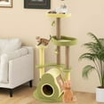 thumbnail image 4 of Auranook Cat Tree, Multi-level Cat Tower w/ Private Condo, Cat Self-grooming Brush，Freestanding Cat Climbing Frame for Indoor Cats, 4 of 9
