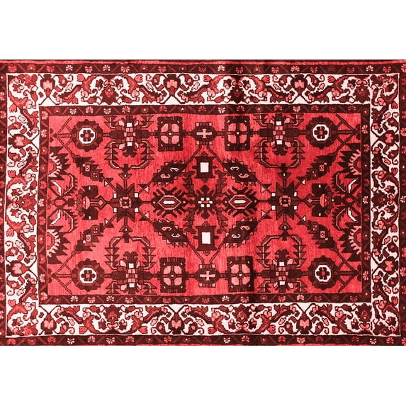 Ahgly Company Indoor Rectangle Persian Red Traditional Area Rugs, 7' x 9'