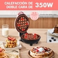 thumbnail image 2 of Mini Máquina para Hacer Waffles, Keto Chaffle Maker con Diseño Compacto, Fácil de Limpiar, Superficie Antiadherente, Plancha para Gofres Pequeña, Perfecta para Desayuno Postre Sándwich, 4 Pulgadas, 2 of 5