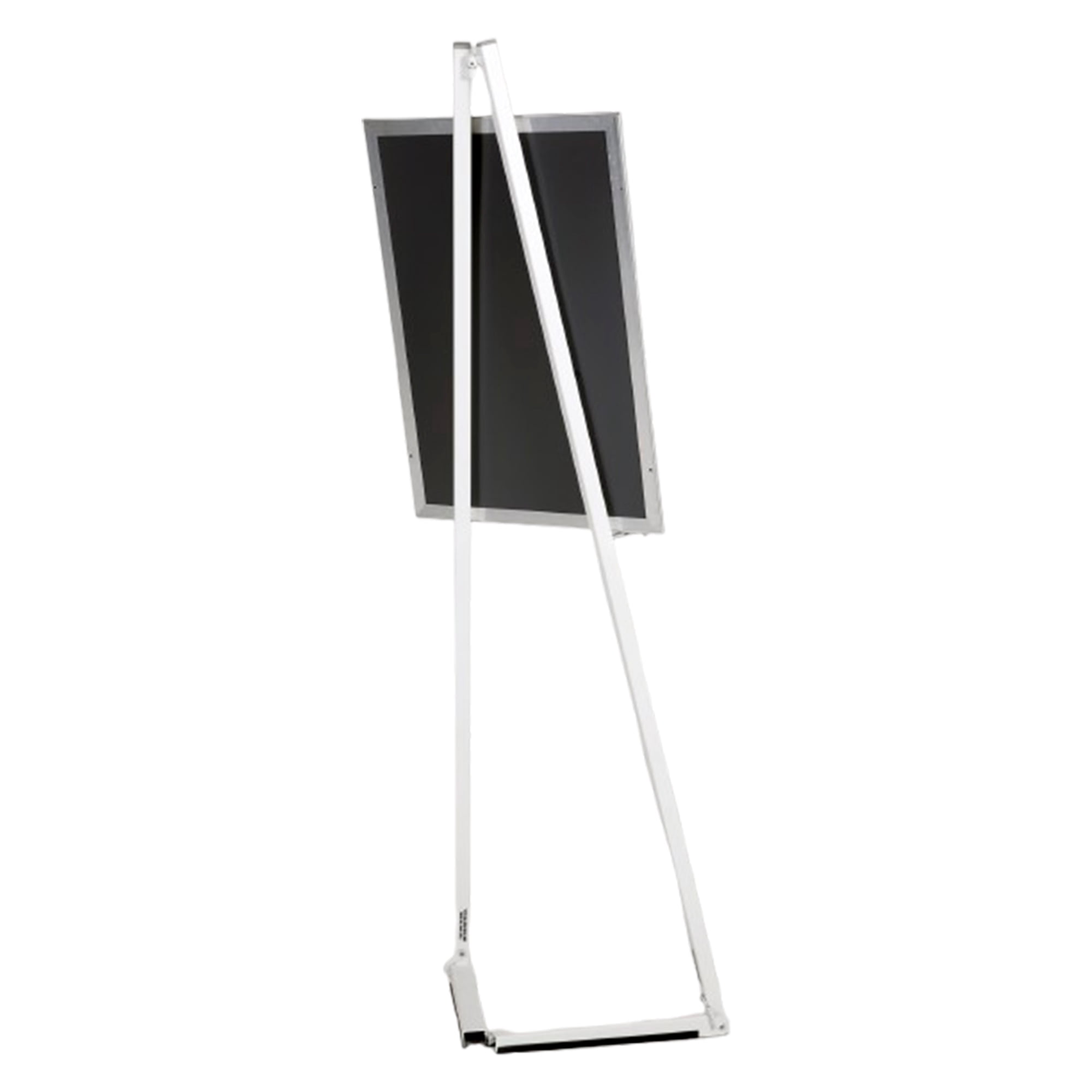 M&T Displays White Portable Easel 59 inch with 5 Different Height Adjustments Foldable and Practical Solution for Painting Canvas Presentation