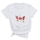 thumbnail image 3 of Camisetas de Manga Corta para Mujeres Canadá Día Hoja de Arce Impresión Básica de Verano Tee, Cuello Redondo Camiseta Casual, 3 of 3