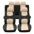 thumbnail image 3 of Housses de Protection pour Appuie-Tête Coussin Accessoire Intérieur Auto 9 Pcs Ensemble de Protection Respirant Anti-Poussière Universel pour 5 Places CarBeige Noir, 3 of 8
