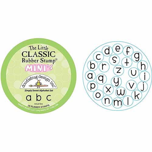 Caron Hampton Art Little Classic Mini 26-Piece Stamp Set, Doodlebug