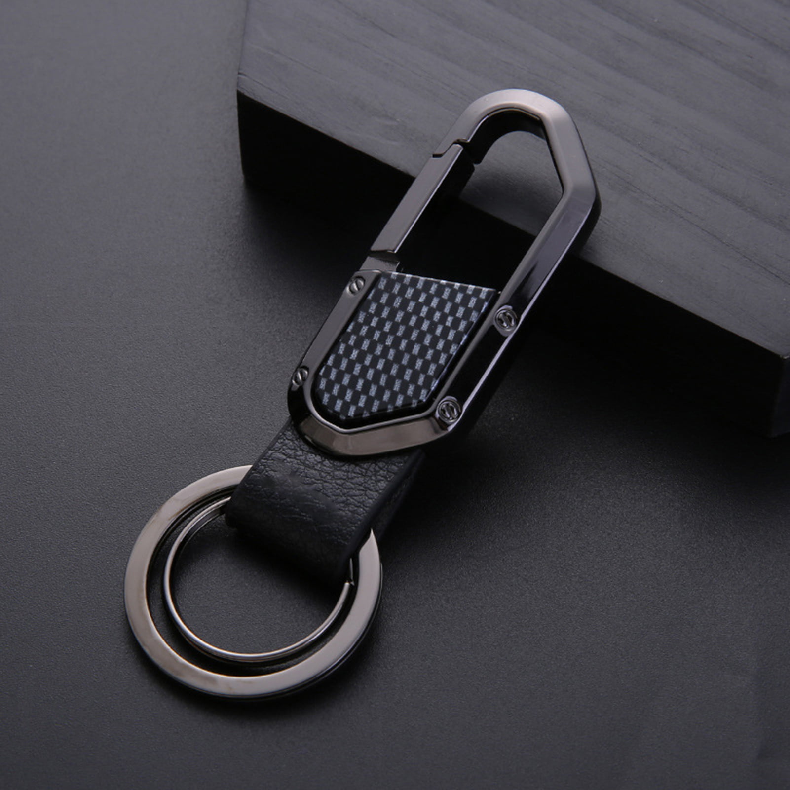 Augoing Keychain,Key Ring Clip for Men,Universal Key Chain Hook with Quick  Release,Heavy Duty Key Chain for Car Keys,Carabiner without Spring Inside.